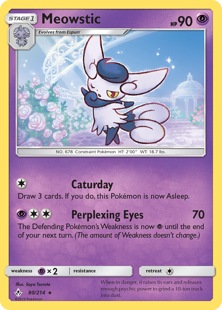 Meowstic (80/214) [Sun & Moon: Unbroken Bonds] | Devastation Store