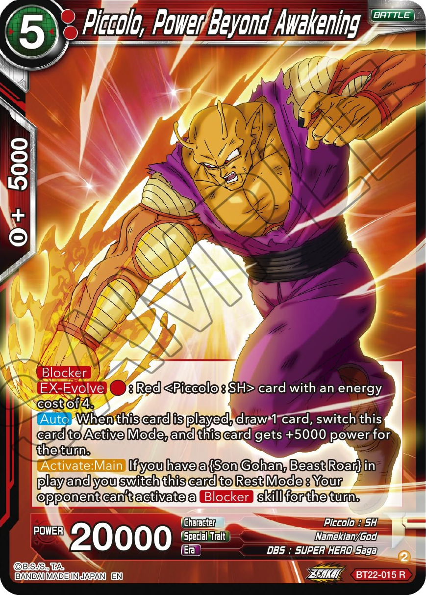 Piccolo, Power Beyond Awakening (BT22-015) [Critical Blow] | Devastation Store