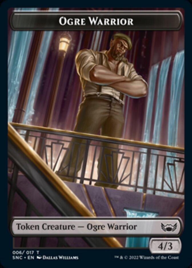 Ogre Warrior // Spirit Double-sided Token [Streets of New Capenna Tokens] | Devastation Store