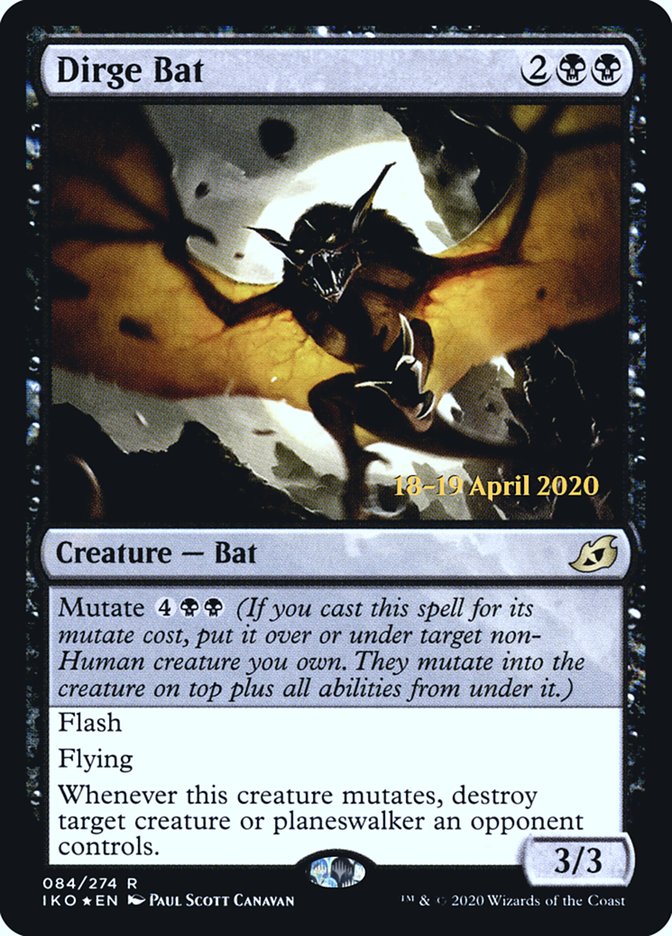 Dirge Bat  [Ikoria: Lair of Behemoths Prerelease Promos] | Devastation Store