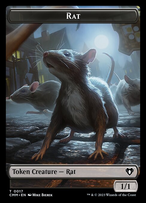 Clue // Rat Double-Sided Token [Commander Masters Tokens] | Devastation Store