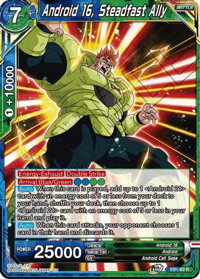 Android 16, Steadfast Ally (EB1-63) [Battle Evolution Booster] | Devastation Store