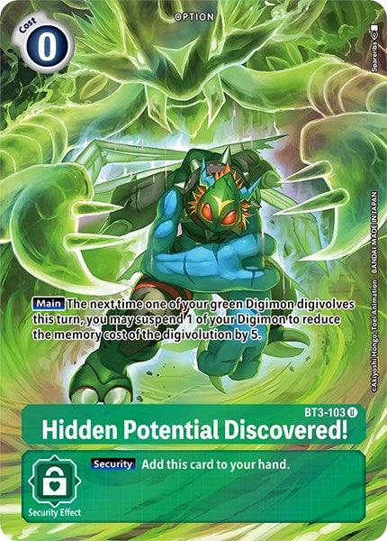 Hidden Potential Discovered! [BT3-103] (Alternate Art) [Dimensional Phase] | Devastation Store