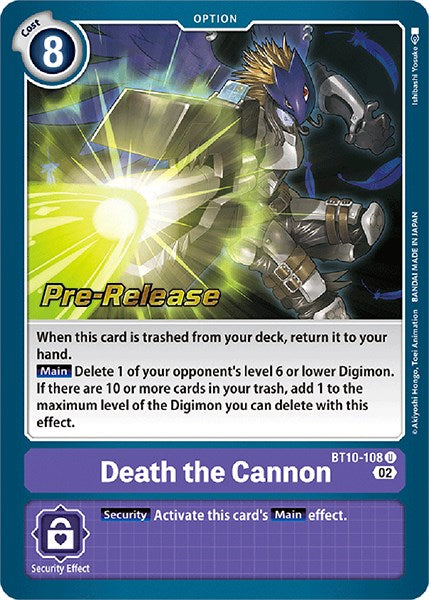 Death the Cannon [BT10-108] [Xros Encounter Pre-Release Cards] | Devastation Store