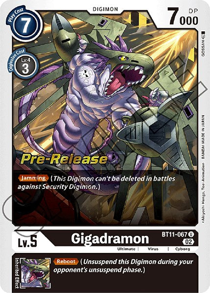 Gigadramon [BT11-067] [Dimensional Phase Pre-Release Promos] | Devastation Store