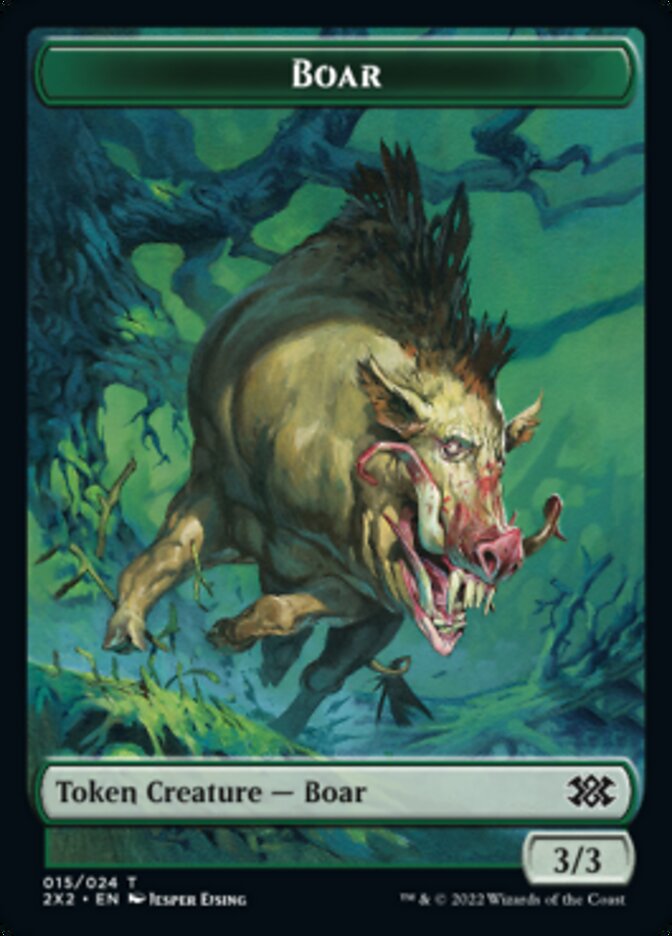 Boar // Treasure Double-sided Token [Double Masters 2022 Tokens] | Devastation Store