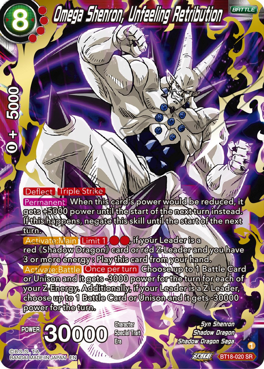 Omega Shenron, Unfeeling Retribution (BT18-020) [Dawn of the Z-Legends] | Devastation Store