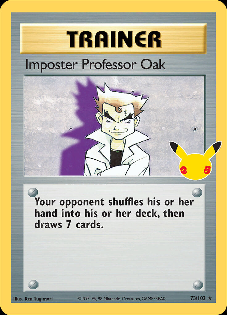 Imposter Professor Oak (73/102) [Celebrations: 25th Anniversary - Classic Collection] | Devastation Store