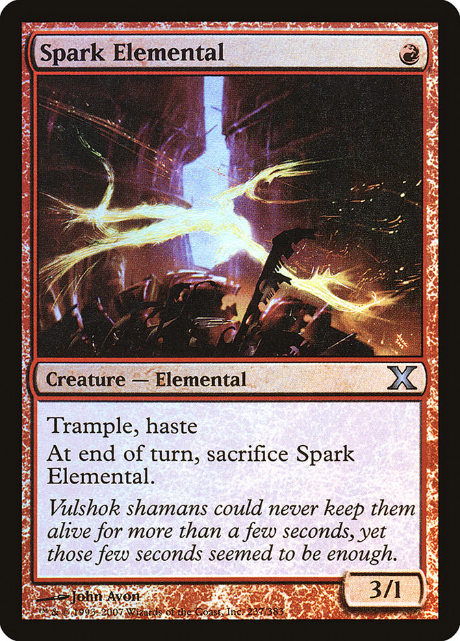 Spark Elemental (Premium Foil) [Tenth Edition] | Devastation Store