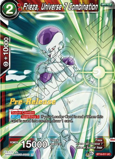 Frieza, Universe 7 Combination (BT16-011) [Realm of the Gods Prerelease Promos] | Devastation Store