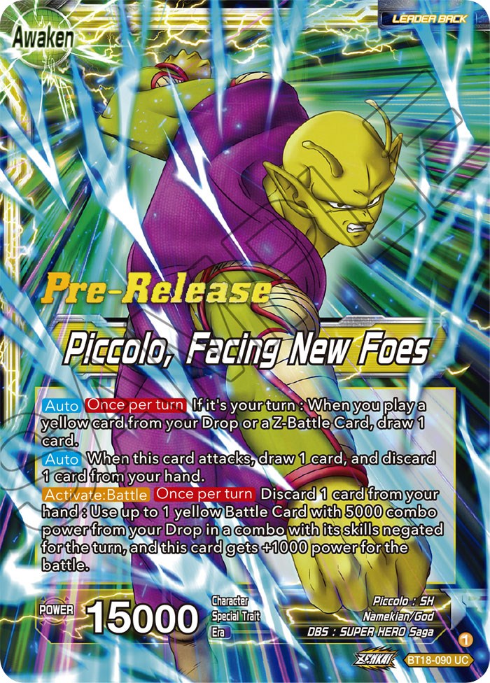 Piccolo // Piccolo, Facing New Foes (BT18-090) [Dawn of the Z-Legends Prerelease Promos] | Devastation Store