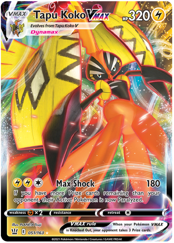 Tapu Koko VMAX (051/163) [Sword & Shield: Battle Styles] | Devastation Store