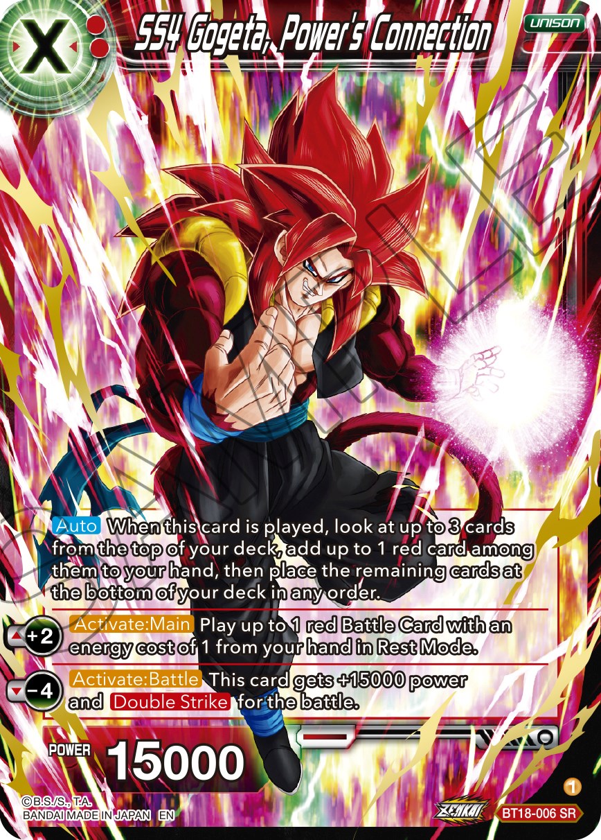 SS4 Gogeta, Power's Connection (BT18-006) [Dawn of the Z-Legends] | Devastation Store