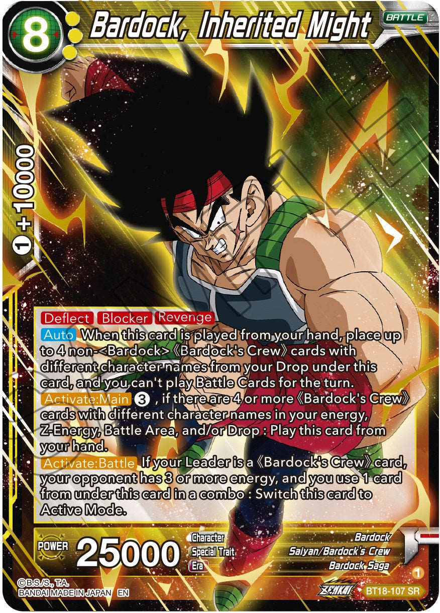 Bardock, Inherited Might (BT18-107) [Dawn of the Z-Legends] | Devastation Store