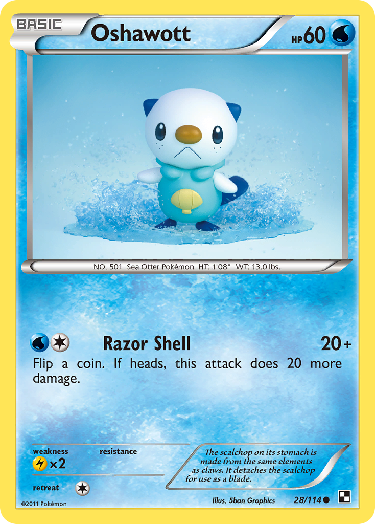 Oshawott (28/114) [Black & White: Base Set] | Devastation Store