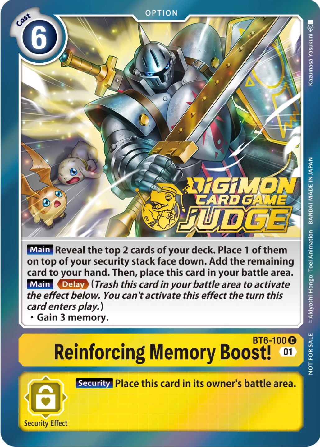 Reinforcing Memory Boost! [BT6-100] (Judge Pack 3) [Double Diamond Promos] | Devastation Store