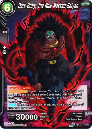 Dark Broly, the New Masked Saiyan [BT11-135] | Devastation Store