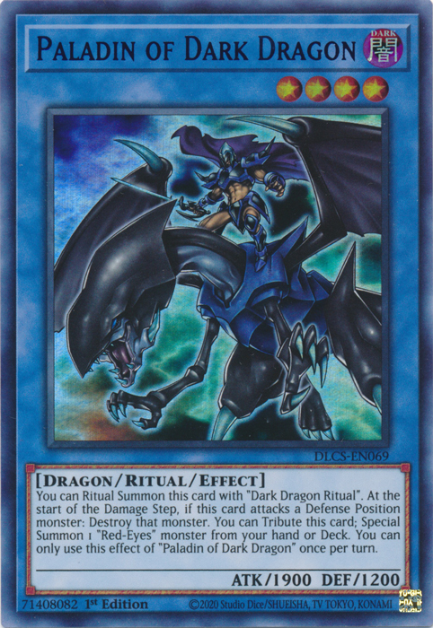 Paladin of Dark Dragon (Blue) [DLCS-EN069] Ultra Rare | Devastation Store