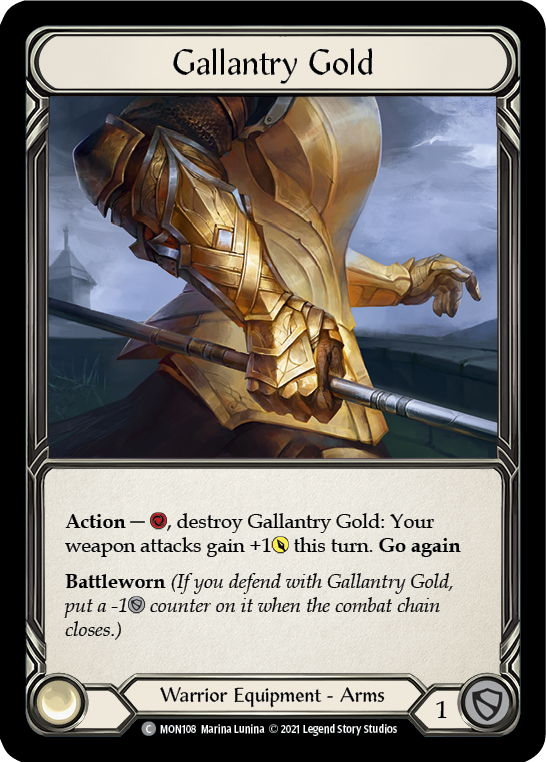 Gallantry Gold (Cold Foil) [MON108-CF] 1st Edition Cold Foil - Devastation Store | Devastation Store