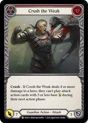 Crush the Weak (Red) [CRU032] 1st Edition Rainbow Foil - Devastation Store | Devastation Store