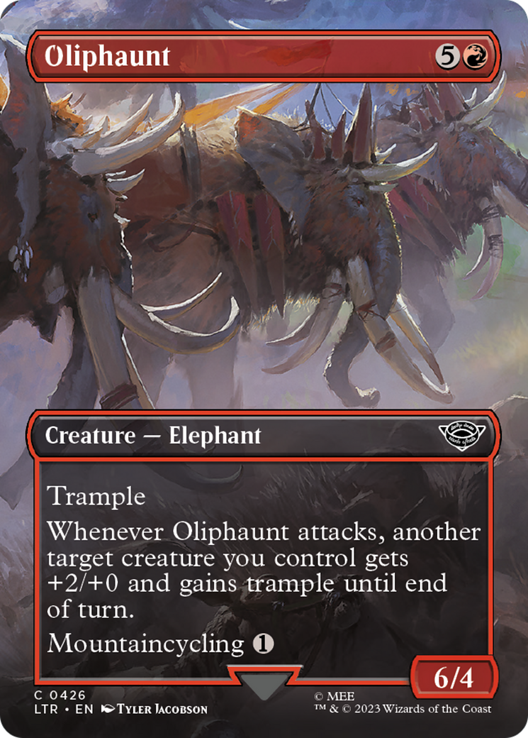 Oliphaunt (Borderless Alternate Art) [The Lord of the Rings: Tales of Middle-Earth] | Devastation Store