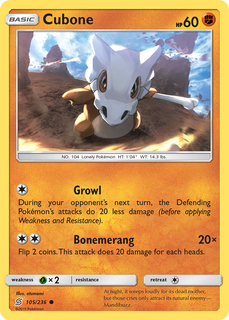 Cubone (105/236) [Sun & Moon: Unified Minds] | Devastation Store