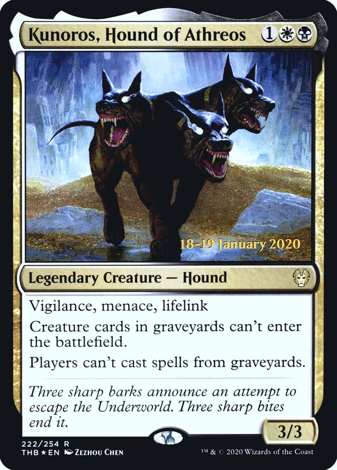 Kunoros, Hound of Athreos [Theros Beyond Death Prerelease Promos] | Devastation Store