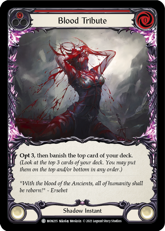 Blood Tribute (Red) [MON215] 1st Edition Normal - Devastation Store | Devastation Store