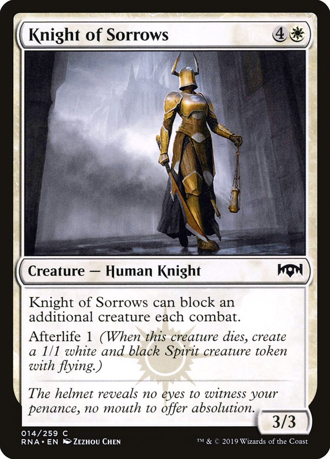 Knight of Sorrows [Ravnica Allegiance] | Devastation Store
