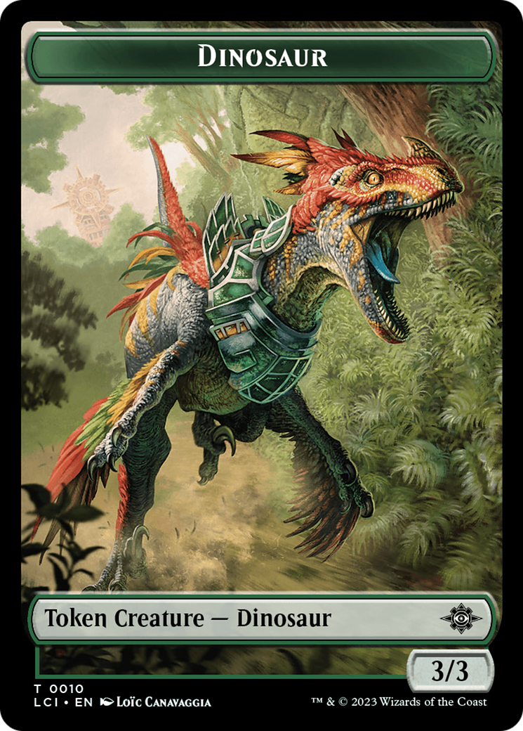 Gnome // Dinosaur (0010) Double-Sided Token [The Lost Caverns of Ixalan Tokens] | Devastation Store