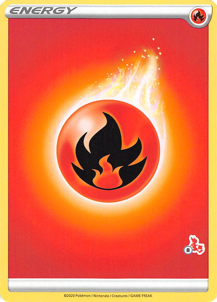 Fire Energy (Cinderace Stamp #8) [Battle Academy 2022] | Devastation Store