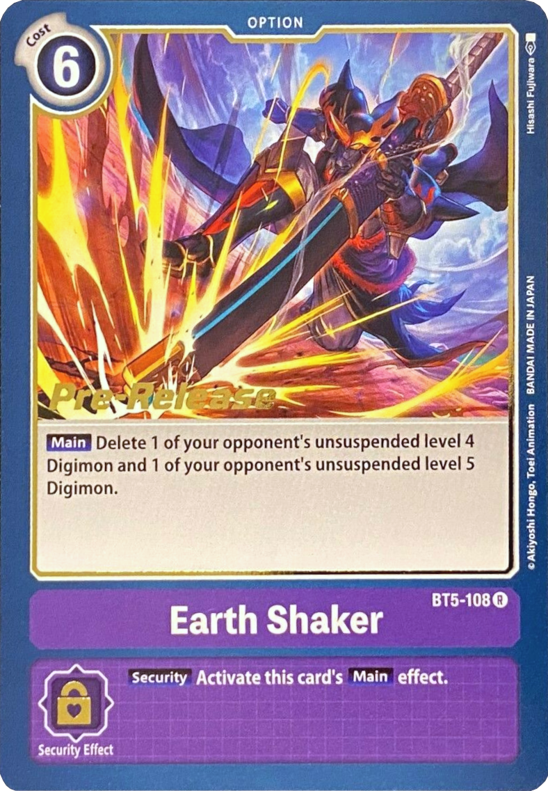 Earth Shaker [BT5-108] [Battle of Omni Pre-Release Promos] | Devastation Store