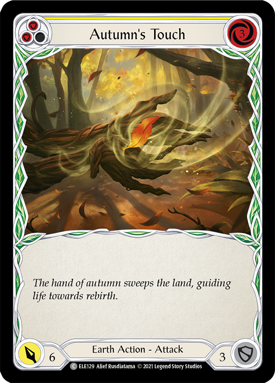 Autumn's Touch (Yellow) [ELE129] (Tales of Aria)  1st Edition Rainbow Foil | Devastation Store