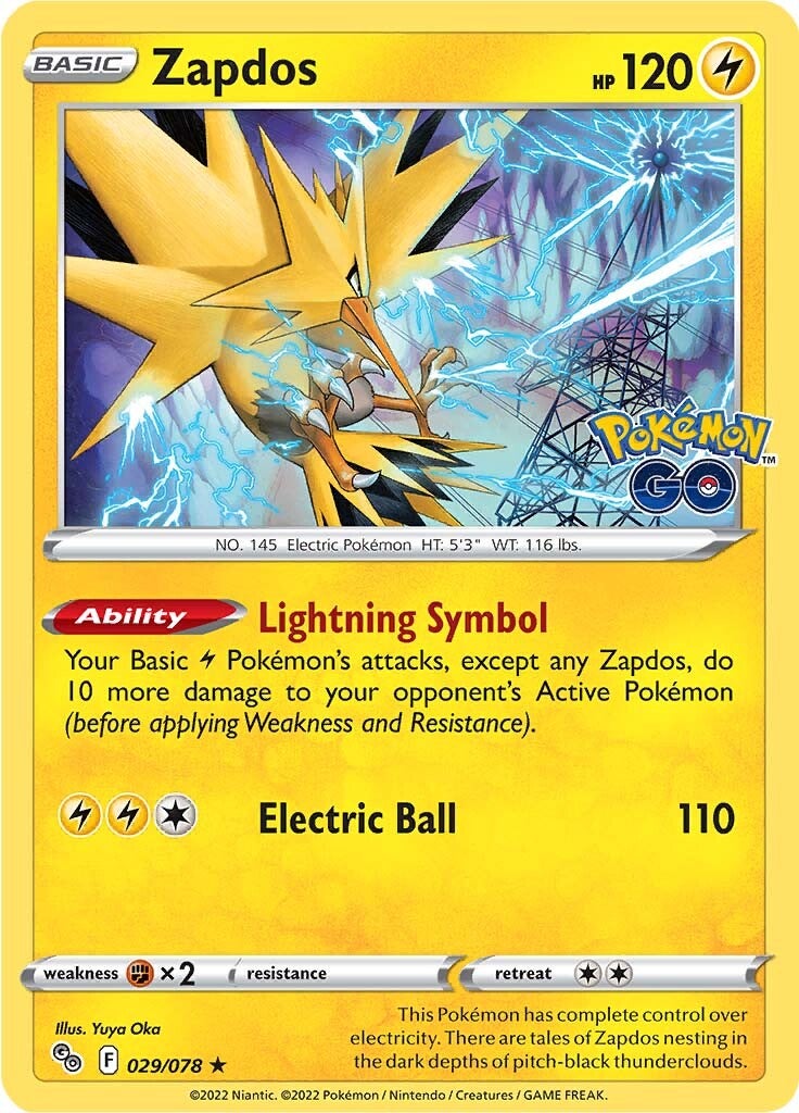 Zapdos (029/078) [Pokémon GO] | Devastation Store