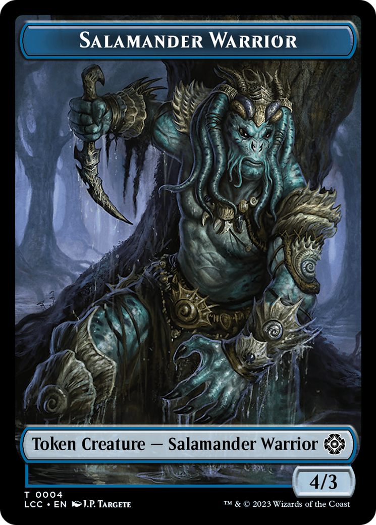 Salamander Warrior // Shapeshifter Double-Sided Token [The Lost Caverns of Ixalan Commander Tokens] | Devastation Store