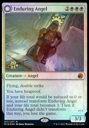 Enduring Angel // Angelic Enforcer [Innistrad: Midnight Hunt Prerelease Promos] | Devastation Store