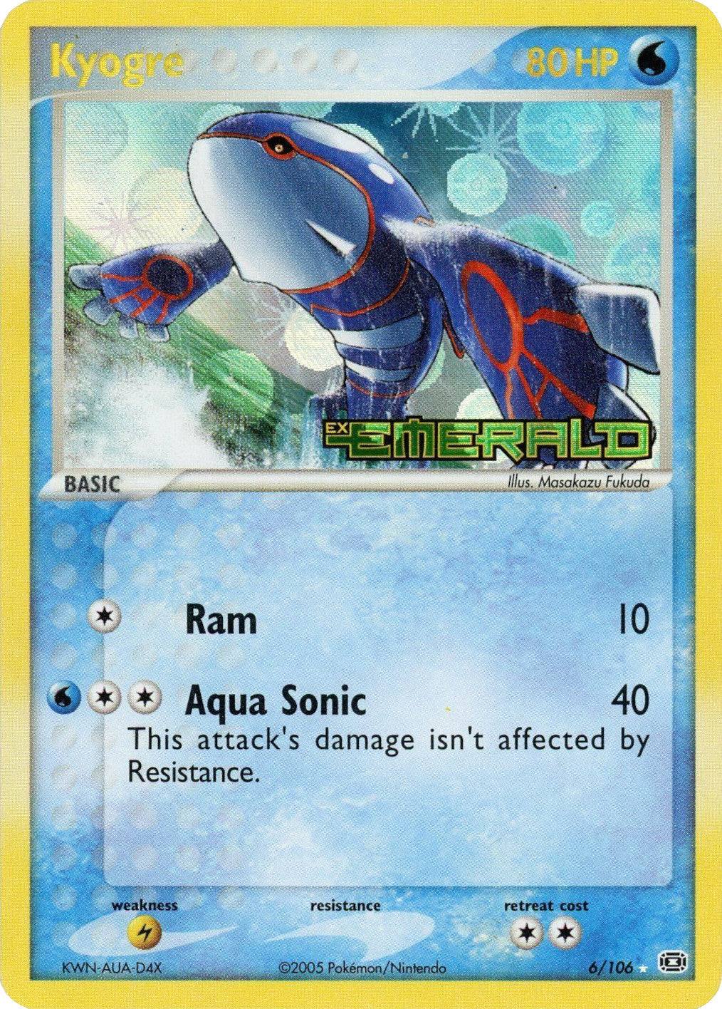 Kyogre (6/106) (Stamped) [EX: Emerald] | Devastation Store