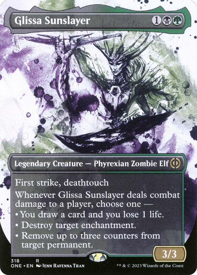 Glissa Sunslayer (Borderless Ichor) [Phyrexia: All Will Be One] | Devastation Store