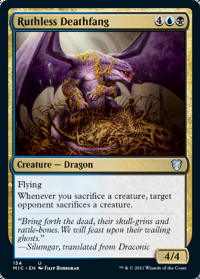 Ruthless Deathfang [Innistrad: Midnight Hunt Commander] | Devastation Store