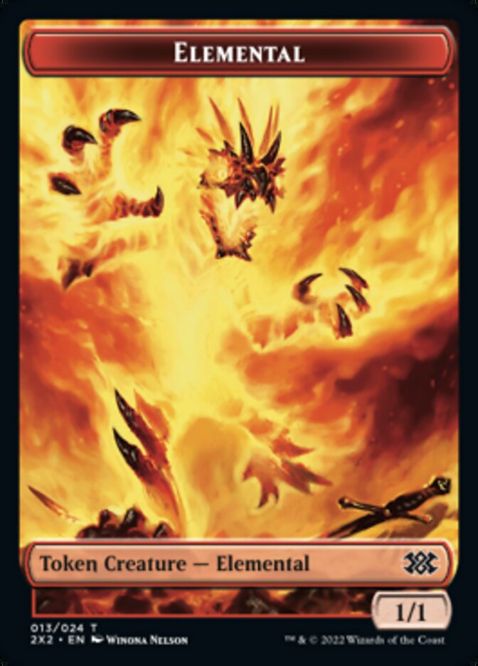 Elemental // Soldier Double-sided Token [Double Masters 2022 Tokens] | Devastation Store
