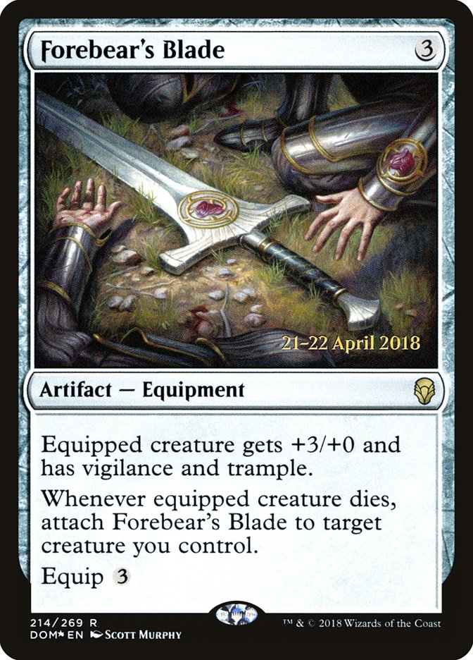 Forebear's Blade  [Dominaria Prerelease Promos] | Devastation Store