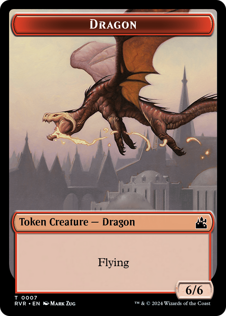 Dragon Token [Ravnica Remastered Tokens] | Devastation Store