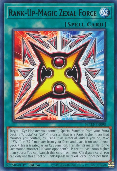 Rank-Up-Magic Zexal Force [MP22-EN090] Rare | Devastation Store