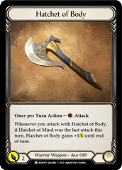 Hatchet of Body // Boltyn [MON105 // MON030] 1st Edition Normal | Devastation Store