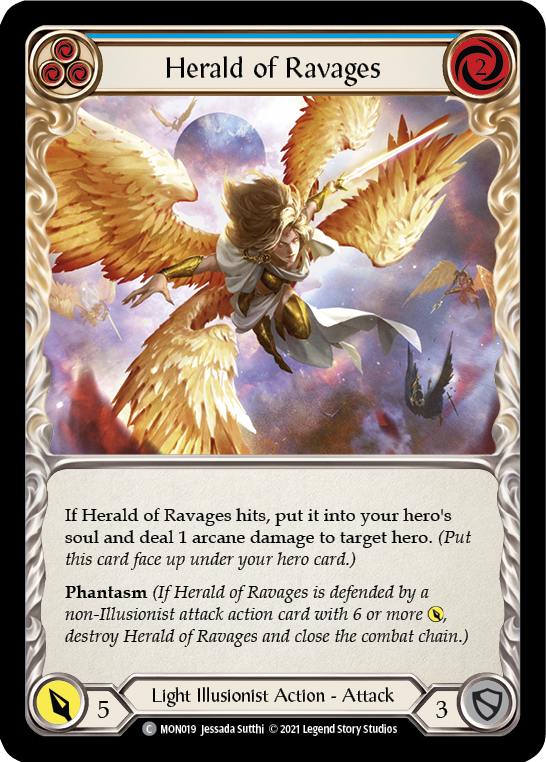 Herald of Ravages (Blue) [MON019] 1st Edition Normal - Devastation Store | Devastation Store