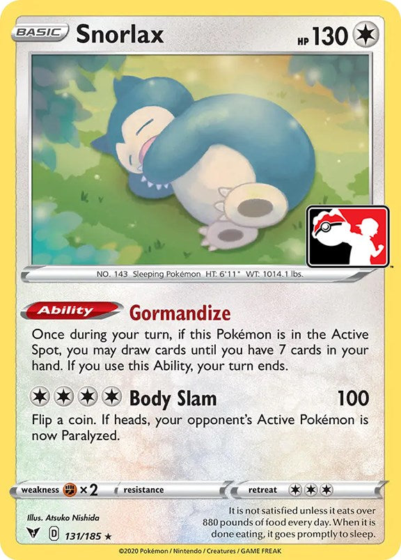 Snorlax (131/185) [Prize Pack Series One] | Devastation Store
