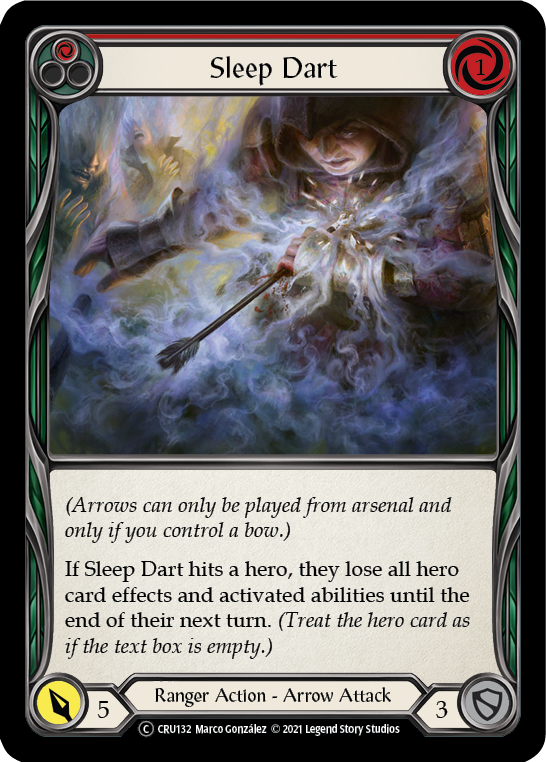 Sleep Dart (Red) (Rainbow Foil) [CRU132-RF] Unlimited Rainbow Foil | Devastation Store