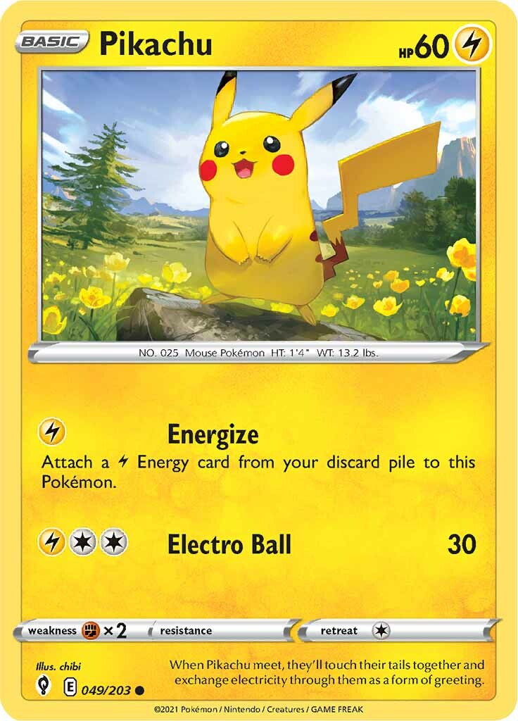 Pikachu (049/203) [Sword & Shield: Evolving Skies] | Devastation Store