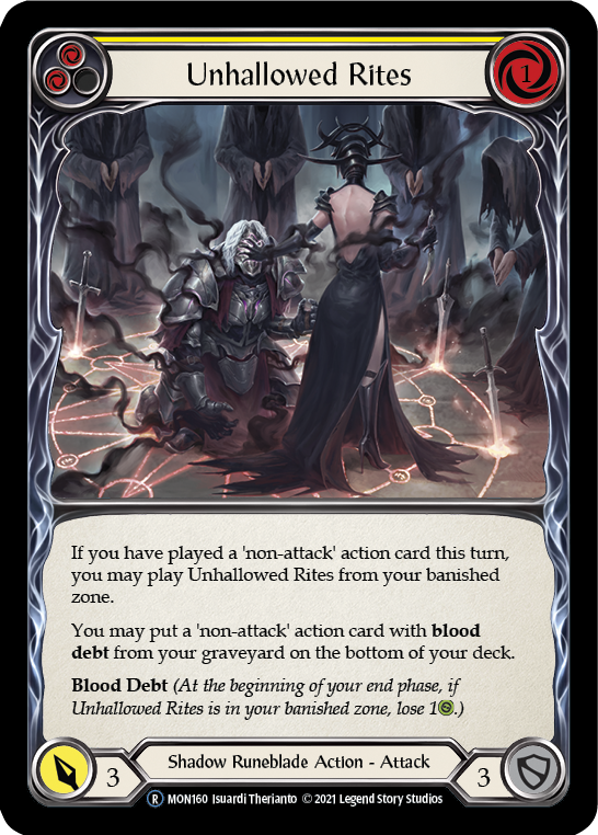 Unhallowed Rites (Yellow) [U-MON160] Unlimited Edition Normal | Devastation Store