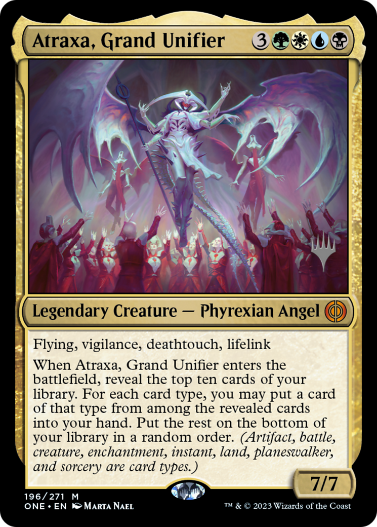 Atraxa, Grand Unifier (Promo Pack) [Phyrexia: All Will Be One Promos] | Devastation Store